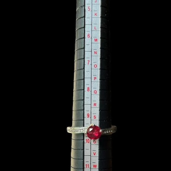 Red Lab Created Ruby Ring - Picture 2 of 5